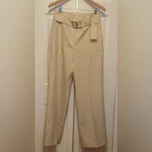 Elie Tahari Light Tan Pinstripe Dress Pants